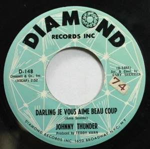 50S & 60S 45 Johnny Thunder - Darling Je Vous Aime Beau Coup / Hey Child On Diam - Picture 1 of 2