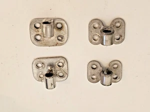 2 SETS OF STAINLESS STEEL SAILBOAT RUDDER GUDGEONS FOR 3/8" PINTLE VINTAGE - Picture 1 of 7