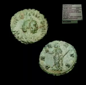 X228: Carausius Roman AE Ant, AD 287-93, Excellent Grade, PAX, London Mint - Bild 1 von 1