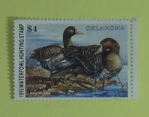 1993 Oklahoma Waterfowl Duck Hunting Stamp License Tag...Free Shipping! - Picture 1 of 1