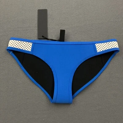 Parte inferior de bikini de neopreno azul triángulo talla pequeña Foto 1 de 4