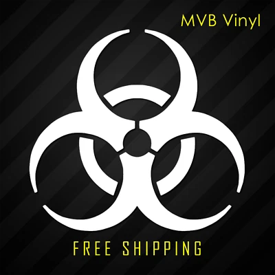 Biohazard Hazard Symbol Vinyl Sticker Window Decal | Zombies Toxic Warning 156 - Image 1 of 4