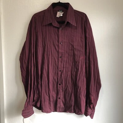 Camisa de vestir a rayas verticales Dolce & Gabbana para hombre talla 44 vacaciones Foto 1 de 4