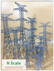 N Scale Diorama Power Transmission Tower Model Scene Building Model Accessories - Picture 1 of 30