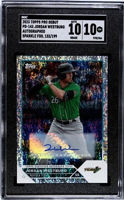 2023 Topps Pro Debut Jordan Westburg Sparkle Foil  Auto  133/199  ...SGC 10/10 - Image 1 of 2