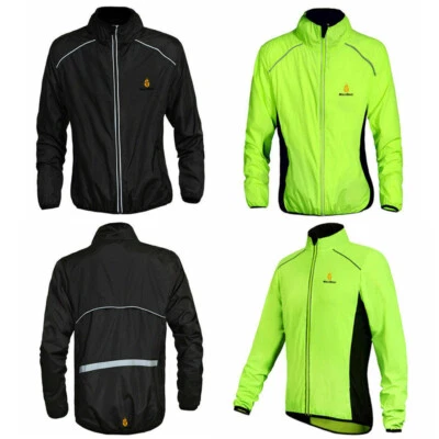 Chaqueta cortavientos para ciclismo de manga larga al aire libre Jersey bicicleta impermeable Foto 1 de 4