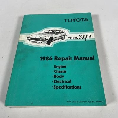 1986 Toyota Celica Supra Shop Service Repair Manual Book Engine Drivetrain OEM - Image 1 of 3