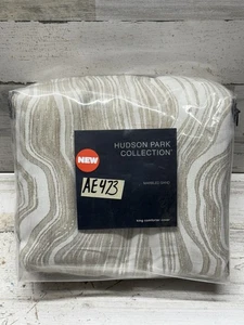 Hudson Park Collection Marbled Sand King Bettbezug Beige Neu - Bild 1 von 5