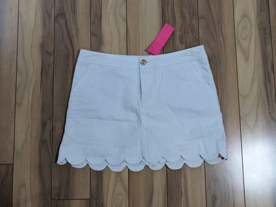 ¡NUEVO CON ETIQUETAS! Lilly Pulitzer Colette Skort Resort Blanco Talla 4 Foto 1 de 4