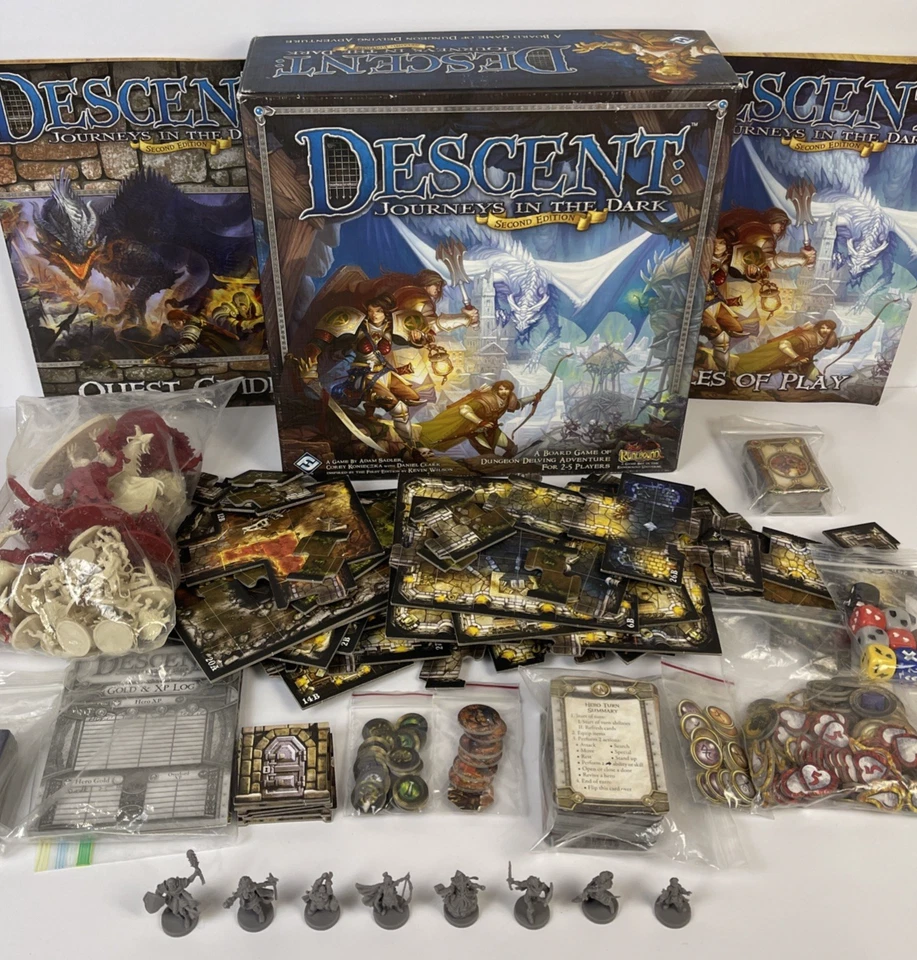 Descent Journeys In The Dark 2ª Edición Juego de Mesa de Dungeon Delving Completo Foto 1 de 4