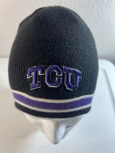 TCU Go Horned Frogs Beanie Skull Cap ‘47 Black/Purple Texas Knit Winter Hat - Picture 1 of 13
