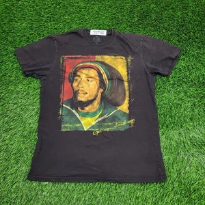 Bob-Marley Reggae Shirt Womens Medium 19x26 Black - Picture 1 of 11