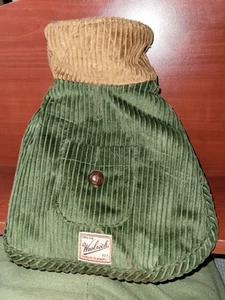 Woolrich Reversible Corduroy Dog Jacket Coat 100% Cotton Green & Brown Size XS - Picture 1 of 4