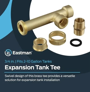 Eastman T-shirt serbatoio di espansione girevole in ottone da 3/4 pollici, adatta per 2-10 pollici,  - Foto 1 di 6
