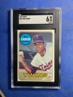 1969 Topps Rod Carew #510 Minnesota Twins Graded SGC 6 EX-MT - Image 1 of 2
