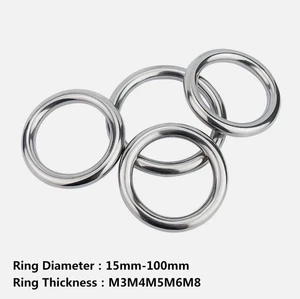15~100mm Stainless Steel Round Rings Heavy Duty Solid Metal O Ring Welded Smooth - Picture 1 of 10