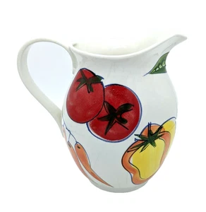 AUSVERKAUF - La Ceramica VBC Gemüsemuster Krug handbemalt Italien #6770 - Bild 1 von 8