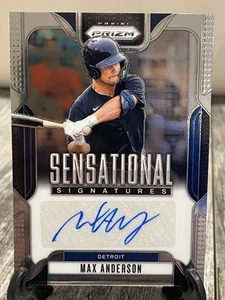 Max Anderson Auto 2025 Panini Prizm Sensational Signatures SS-MA Detroit Tigers - Picture 1 of 2