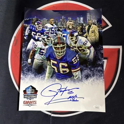 Lawrence Taylor Autographed New York Giants Hall of Fame 11x14 Photo JSA COA - Image 1 of 3