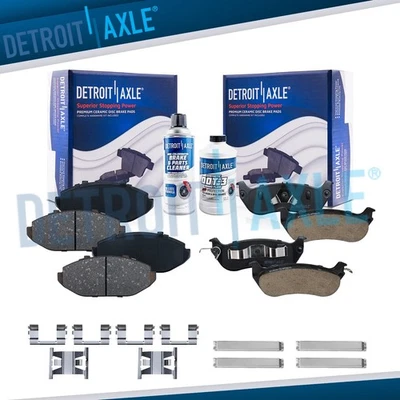 Front & Rear Ceramic Brake Pads for 98-02 Crown Victoria Town Car Grand Marquis - Image 1 of 4