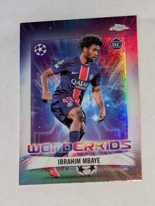 2025 Topps Chrome UEFA Ibrahim Mbaye #WK-4 Wonderkids  PSG - Picture 1 of 3