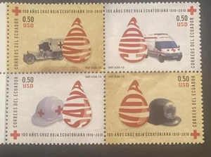 ECUADOR 2010 Croce Rossa 2002 BLOCCO MNH come nuovo - Foto 1 di 1