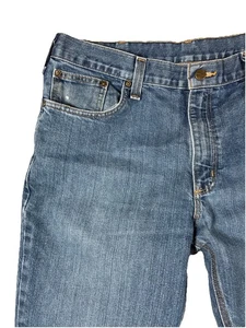 Carhartt Jeans Mens 36x32 Blue Traditional Fit Straight Leg 5 Pocket Denim Pants - Picture 1 of 9