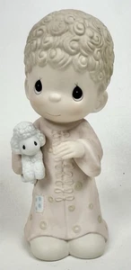 Precious Moments "Come Let Us Adore Him" 1986 LARGE 9" Shepherd Boy w/ Lamb EUC - Picture 1 of 10