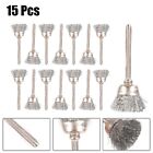Durable 15mm Wire Brushes Set for Metal and Non Metal Surface Treatment (15pcs)