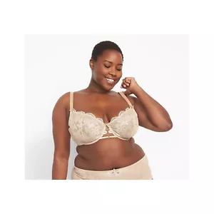 Sujetador Balconette Lane Bryant Cacique Lámina Encaje Sin Forro 42H - Imagen 1 de 5