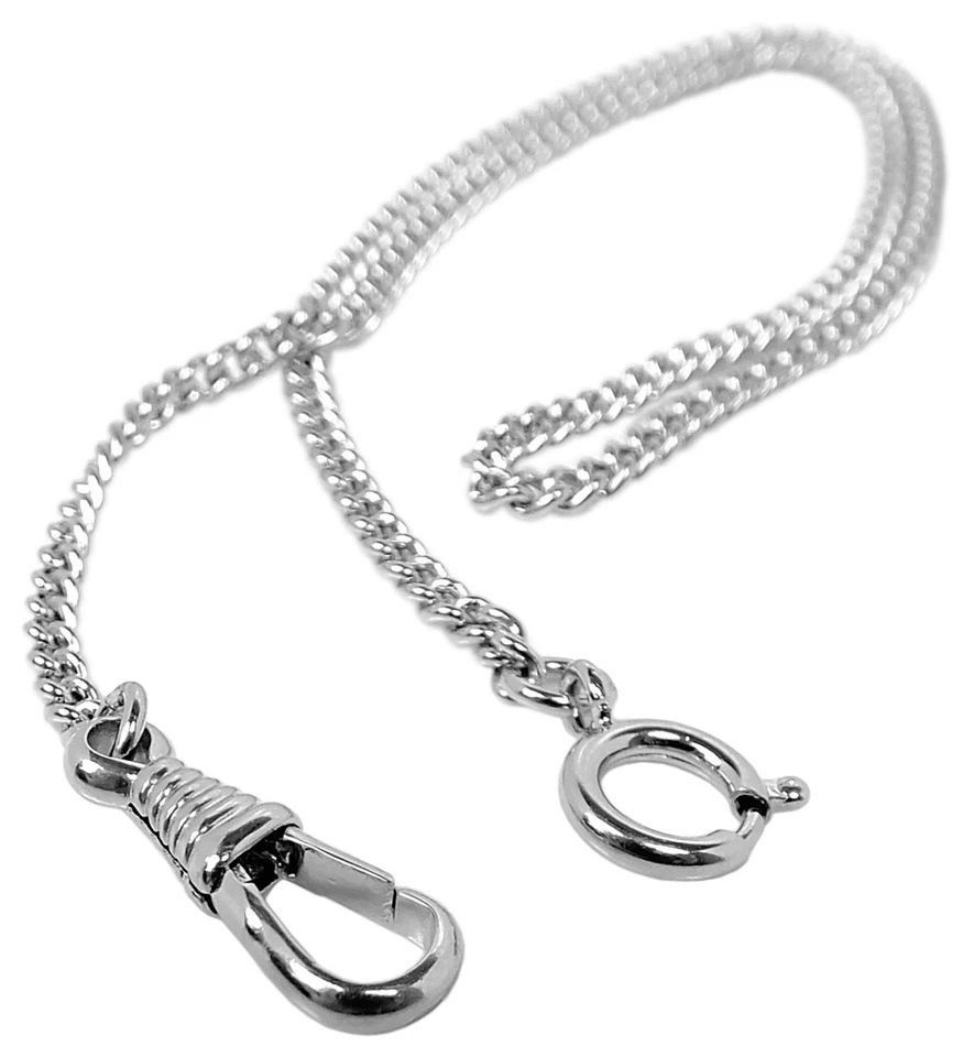 Minott Catena Di Passaggio Orologio Da Frack Argento 25Cm Ottone Nichelato - Immagine 1 di 1