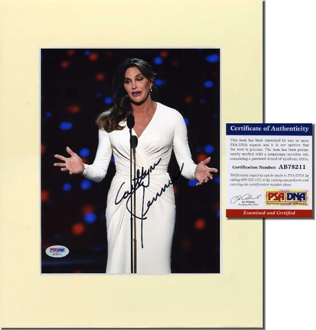 CAITLYN JENNER Hand Signed, Matted 8x10 - PSA/DNA COA - UACC RD#289 Cover