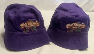 Lot of 2 Arizona Diamondbacks Bucket Hat Cap 2001 World Series Reversible - Picture 1 of 5