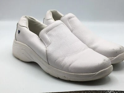 Nurse Mates Dove White Leather Womens Flats Slip-on Leather Shoes 7.5 M - Image 1 of 4