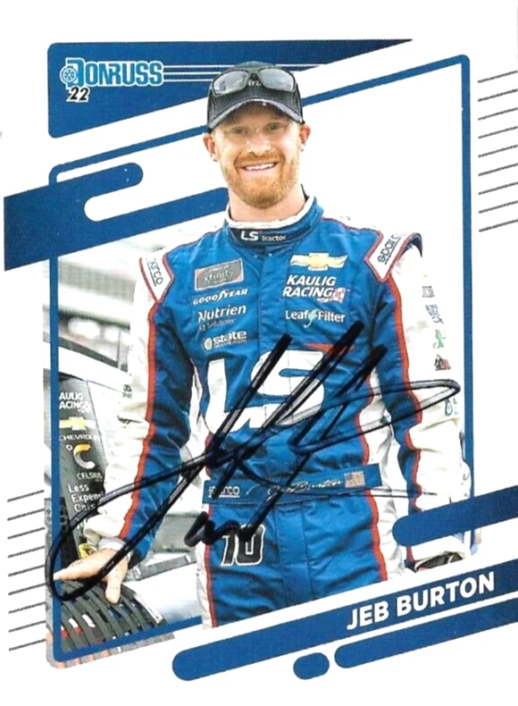 JEB BURTON signed 2022 Donruss #118 NASCAR RISING STAR auto 2 - Image 1 of 1