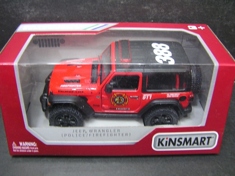 Kinsmart 1:34 Diecast car - 2018 Jeep Wrangler (Firefighter) KT5412PR - Image 1 of 1