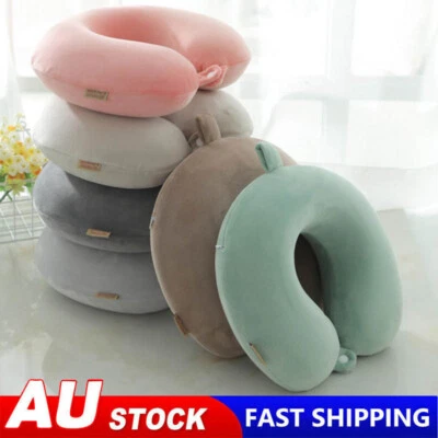 Support U Shaped Airplane Memory Foam Cushion Washable Travel Neck Pillow AUS - image 1 of 4