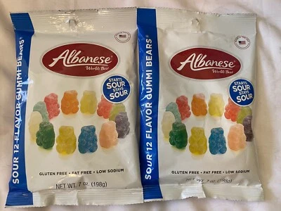 Albanese Sour Bears - 2 Bags - 7oz - Gummy Candy - Image 1 of 2