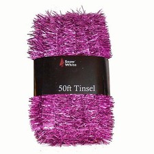 Christmas Tree Decoration - Arts & Craft - 50ft x 3cm Tinsel - 12 Colours