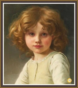 Young Girl with Curly Hair 447 Chart Counted Cross Stitch Pattern - Bild 1 von 5