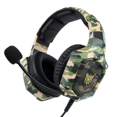Onikuma K8 PS4 Headset Camouflage Casque Wired PC Stereo Game Student Headphones - Image 1 of 4
