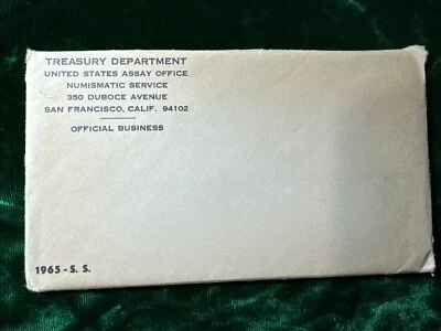 US 1965 SILVER  (40%) UNC  5 coins Set San Francisco - Image 1 of 4