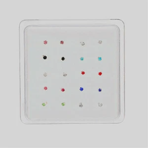 20 PCS Multicolor Piercing Nose Ear Pin Box Unisex Fashion Body Jewelry - Picture 1 of 9