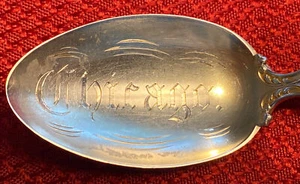 Sterling Silver HEDVIG Birthday Spoon CHICAGO  Dec 25, 1902. 20gm. - Picture 1 of 7