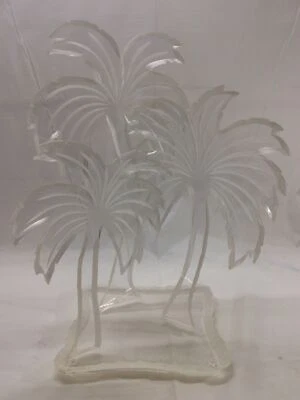 Vintage 1970s Hivo Van Teal Signed Original Lucite Acrylic 23” Palm Sculpture - Image 1 of 4