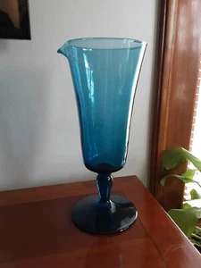 MCM Empoli Apothecary Blue Glass Pedestal Drink Mixer - Picture 1 of 8