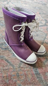Converse Chuck Taylor All-Star lila Glitzer Regenstiefel Junior Größe 6 - Bild 1 von 22