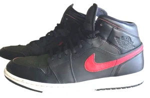 Nike Air Jordan 1 Retro Phat Mid Black Red Bred Sneakers Men’s Shoes Size 10.5 - Picture 1 of 14