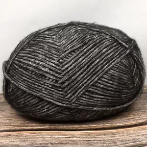 Puff Yarn (Dyed Raven) 10 ply Aran 100g 250m Acrylic Cotton Soft Black - Picture 1 of 2
