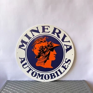 Vintage Minerva Automobiles schweres Blechschild - 19,7" (50 cm) - Bild 1 von 10